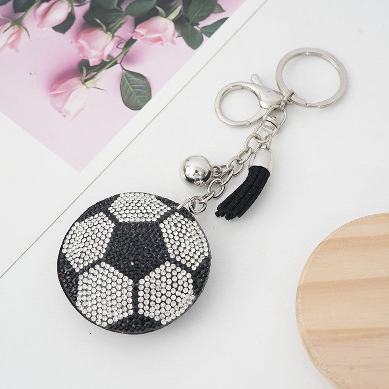 Wholesale Zinc Alloy Football Basketball Volleyball Baseball Sticker Diamond Keychain